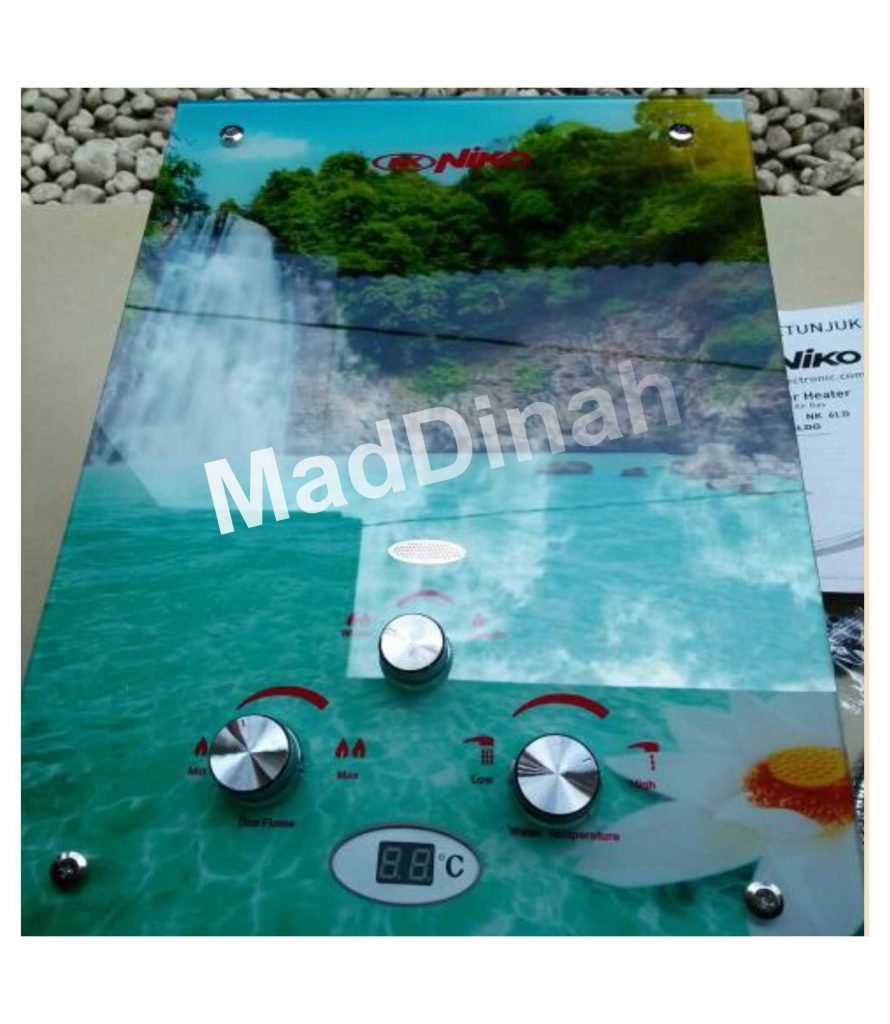 Paket Lengkap Water Heater Glass LED | MadDinah